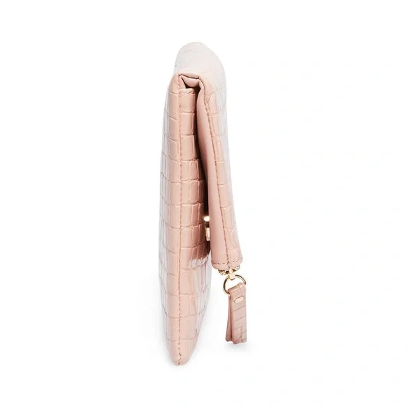STEVE MADDEN - BPROTECT Crocodile Fold Over Purse Clutch - Picture 3 of 11